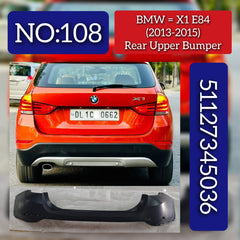 Rear Upper Bumper 51127345036 Compatible With  BMW  X1 E84 2010-2016 Tag No.108