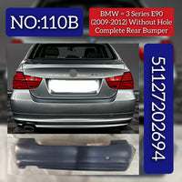 Rear Bumper Without Hole 51127202694 Compatible With BMW  BMW 3 SERIES E90 2006-2012 Tag No.110B