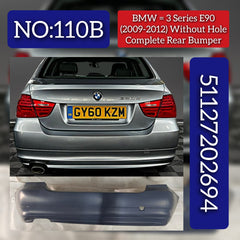 Rear Bumper Without Hole 51127202694 Compatible With BMW  BMW 3 SERIES E90 2006-2012 Tag No.110B