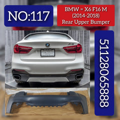 Rear Upper Bumper 51128065888 Compatible With BMW  X (F16) 2014 2018 Tag No.117