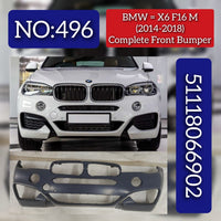 Front Bumper 51118066902 Compatible With BMW  X (F16) 2014 2018 Tag No.496
