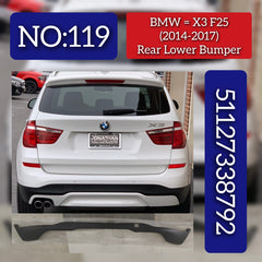 Rear Lower Bumper 51127338792 Compatible With BMW X3 F25 (2014-17) Tag No.119