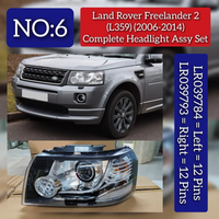 Complete Headlight Assy Right LR039793 & Left LR039784 Compatible With FREELANDER 2 (L359) | LR2  (2013-14)Tag No.06