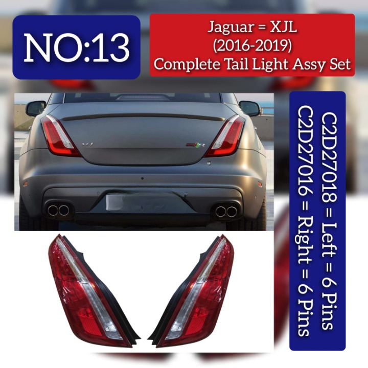 Complete Tail Light Assy Right C2D27016 Left C2D27018 Compatible With Jaguar  For XJL Tag No.13