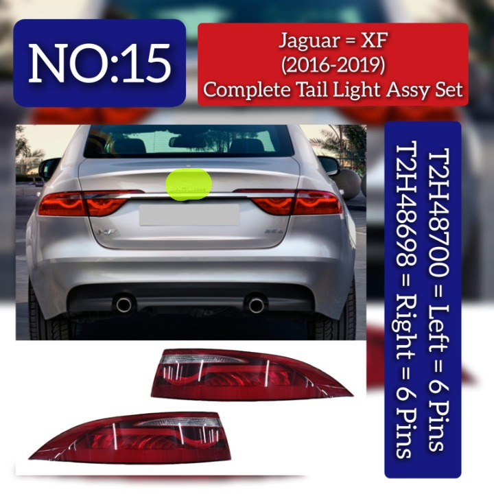 Complete Tail Light Assy Right T2H48700 & T2H48698 Left Compatible With Jaguar XF Tag No.15