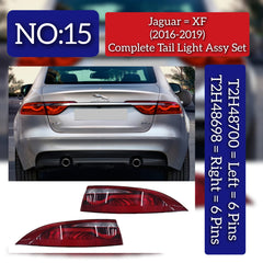 Complete Tail Light Assy Set Right T2H48698 Left T2H48700 Compatible With Jaguar XF Tag No.15
