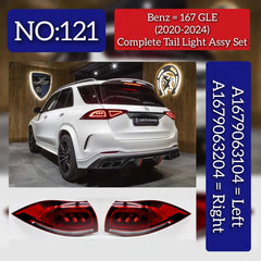 Tail Light Assy Set Right A1679063204 Left A1679063104 Compatible With MERCEDES-BENZ GLE (V167) Tag No.121