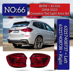 Tail Light Assy Set Right 63217408738 Left 63217408737 Compatible With BMW  X3 (G01) Tag No.66