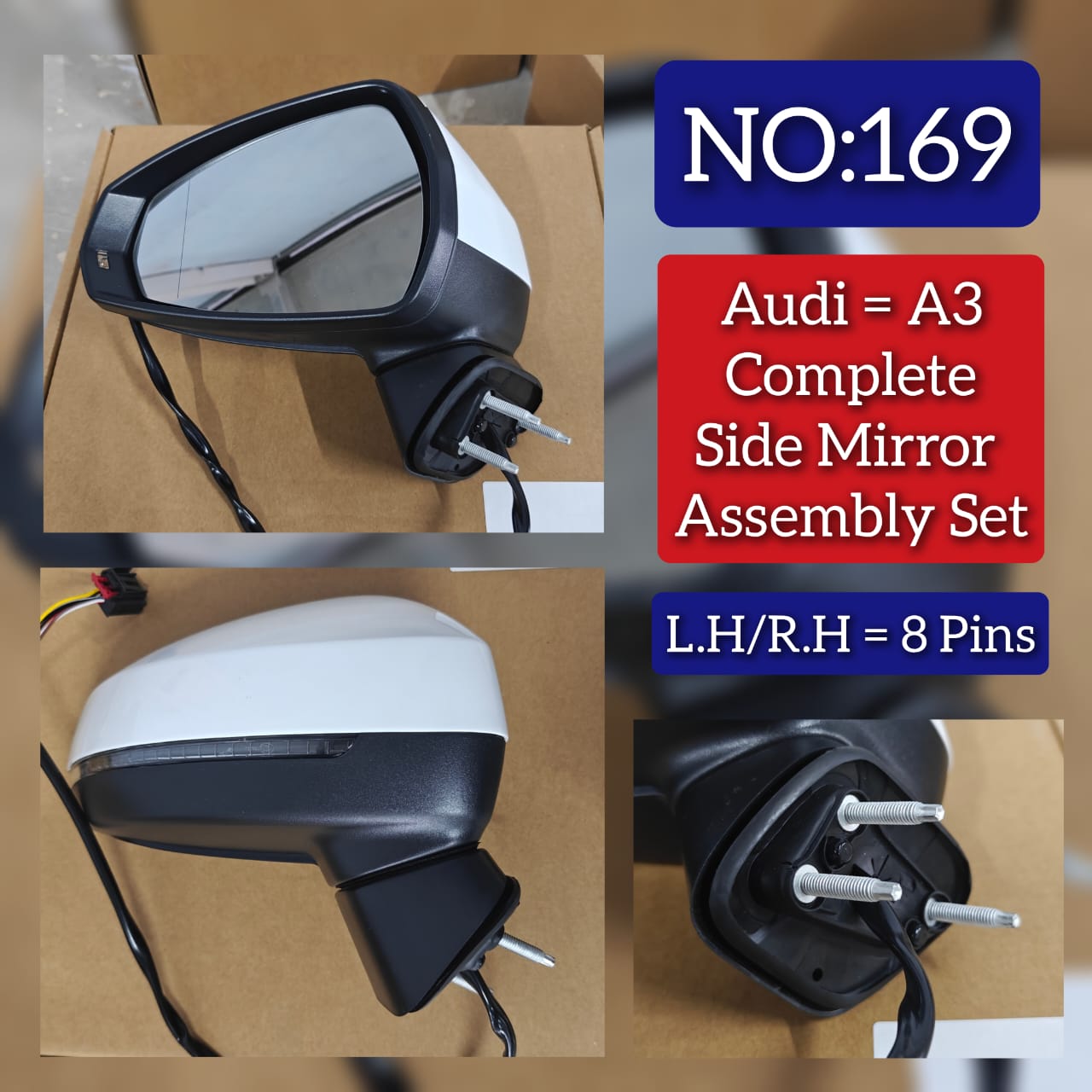 Mirror Assembly Electric Folding/Turn Signal Complete Door wing Mirror
