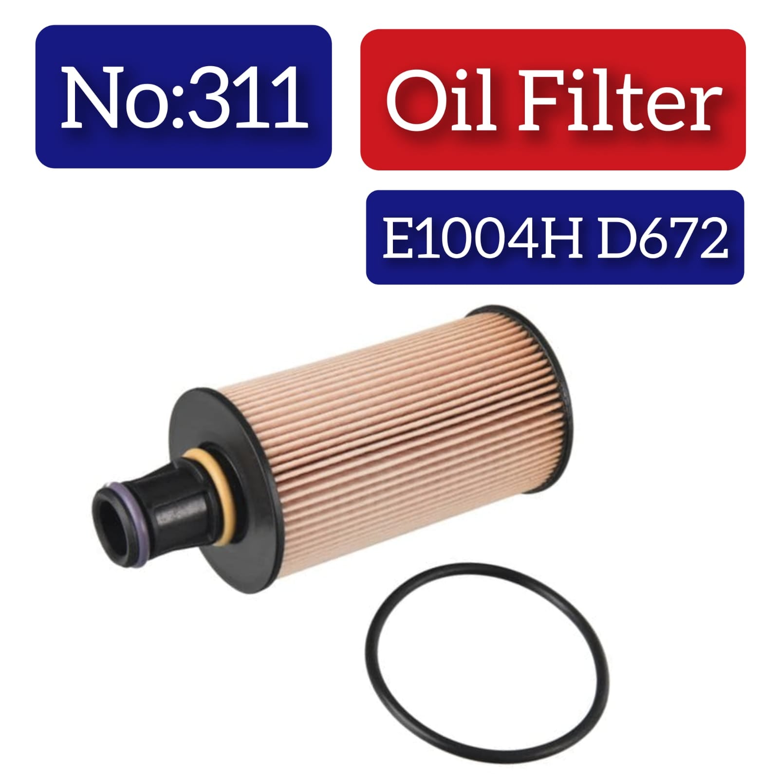 Oil Filter E1004HD672 & LR133455 & OX1338D Compatible with  LAND ROVER DEFENDER Station Wagon (L663) & DISCOVERY V (L462) & RANGE ROVER V (L460) Tag.311