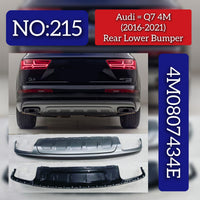 Rear Lower Bumper Spoiler 4M0807434E Compatible With AUDI Q7 (4MB, 4MG, 4MQ) 2016-2021 Tag No.215