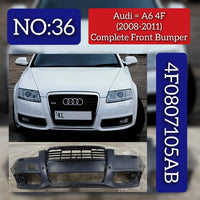 Front Rear Bumper 4F0807105AB Compatible With AUDI A6 C6 (4F2) | A6 / S6 (2008-2011) Tag No.36