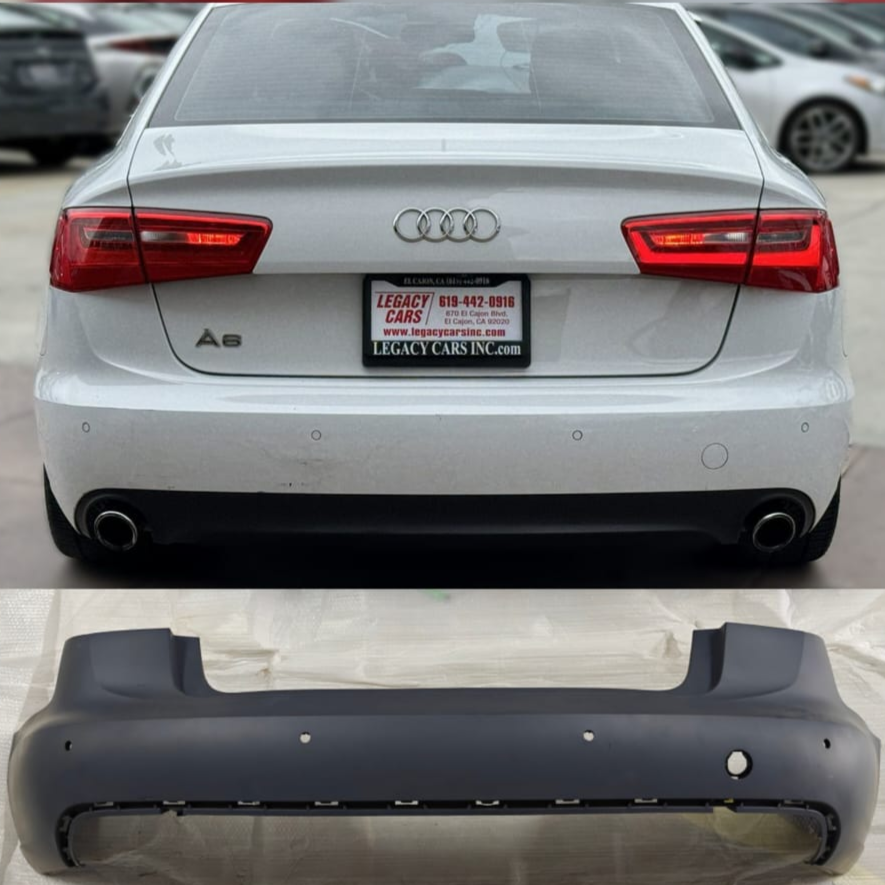 Complete Rear Upper Bumper 4G5807067A 4G0807067AGRU Compatible With AUDI A6 (2015-18) Tag No.206
