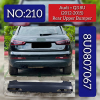 Rear Upper Bumper 8U0807067 8U0807067BGRU Compatible With AUDI Q3 (8UB, 8UG) (2012-2015) Tag No.210
