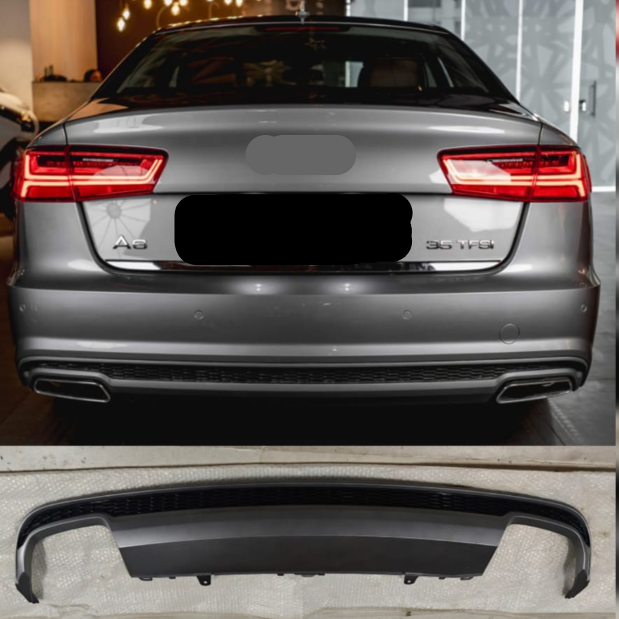 Rear Lower Bumper Spoiler 4G0807833B 4G0807833B9B9 Compatible With AUDI A6 C7 (4G2, 4GC) | A6 / S6 (2011-2018) Tag No.206A