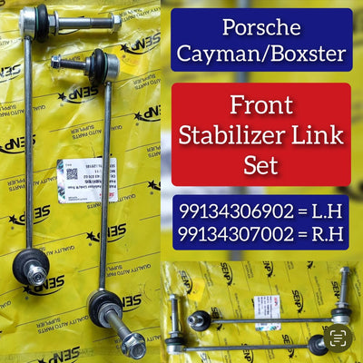 Front Axle Sway Bar End Stabilizer Link Right 99134307002 & Left 99134306902 Set Compatible With PORSCHE 718 BOXSTER (982) & 911 (997)