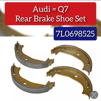Rear Parking Brake Shoe Set 7L0698525 Compatible With AUDI & Q7 (4LB) & LAND ROVER & RANGE ROVER III (L322) &  MERCEDES-BENZ & GL-CLASS (X164) & PORSCHE & CAYENNE (9PA) & VW & TOUAREG (7LA, 7L6, 7L7)