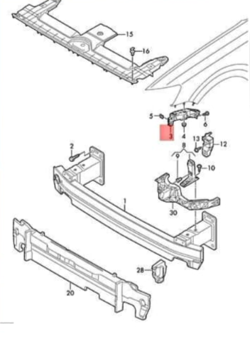 Guide Front Bumper Left 4M8807283 Right 4M8807284 Compatible With AUDI Q8 (2020)