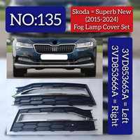 Fog Lamp Cover Right 3VD853665A & Left 3VD853666A Compatible With Skoda Superb III (3V3) Tag No.135