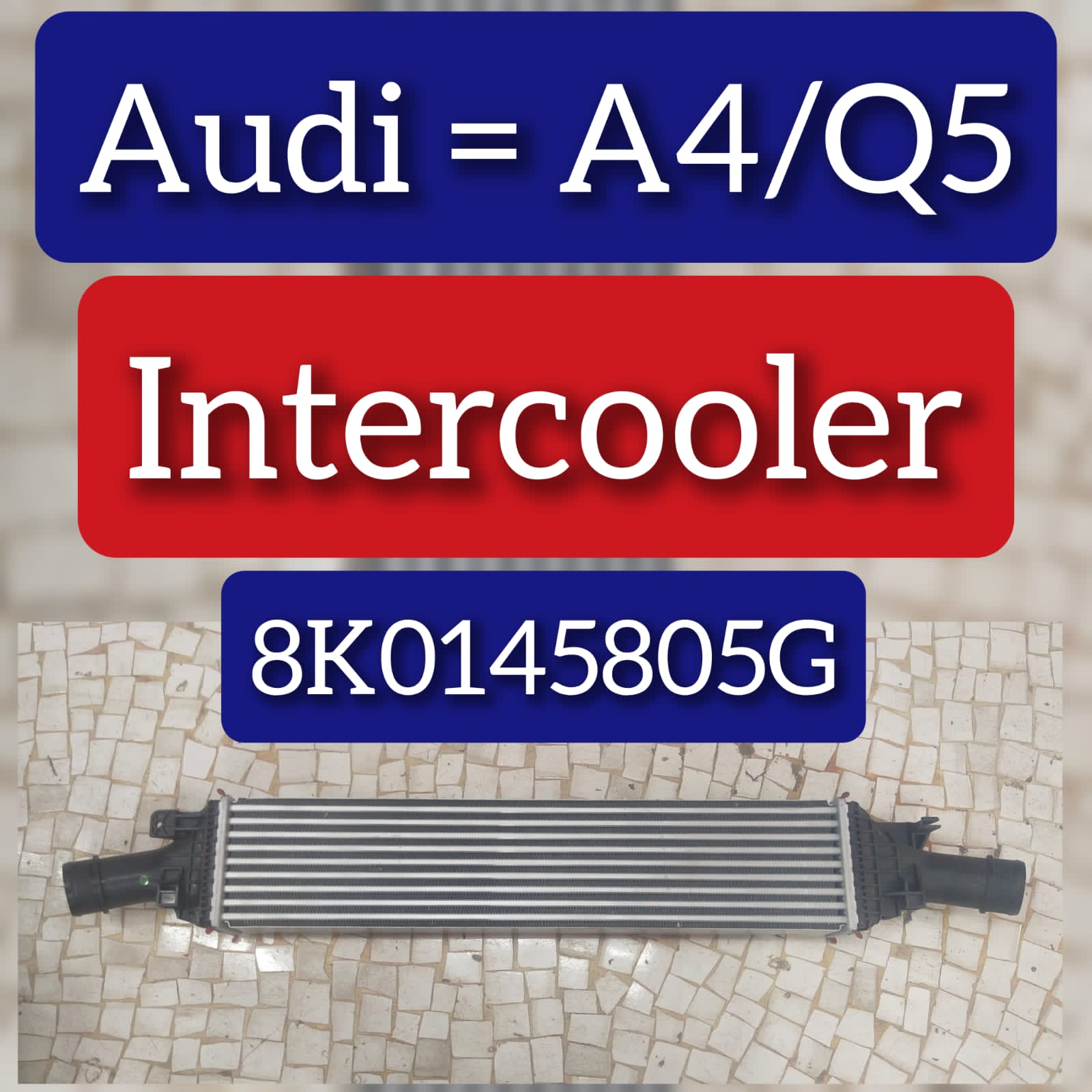 Tubocharger Radiator 8K0145805G Compatible With AUDI A4 B8 (8K2) | A4 / S4 A6 C7 (4G2, 4GC) | A6 / S6 Q5 (8RB)