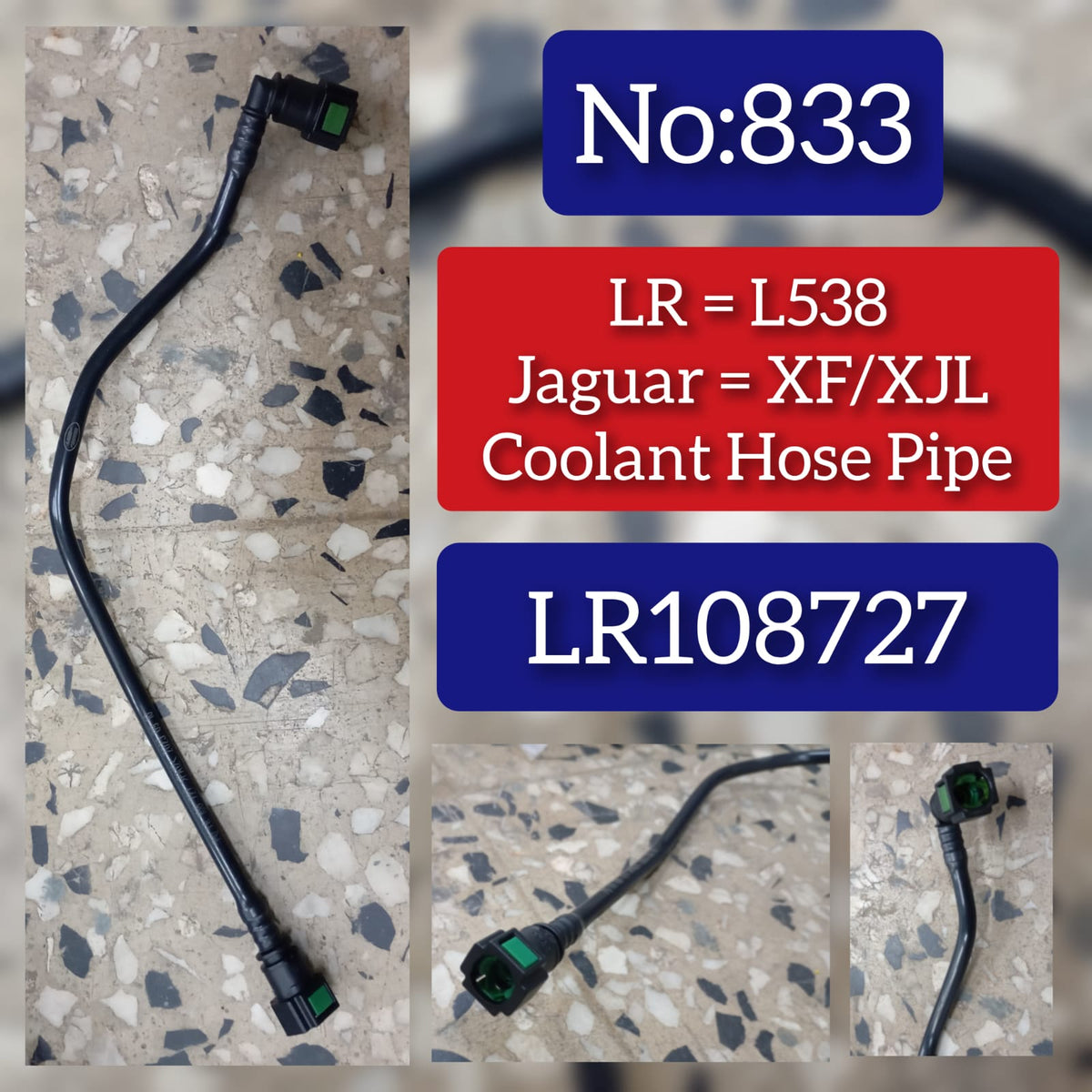 Coolant Hose Pipe LR108727 Compatible With  Land Rover Evoque (L538) & Jaguar XF & XJL & Free Lander 2