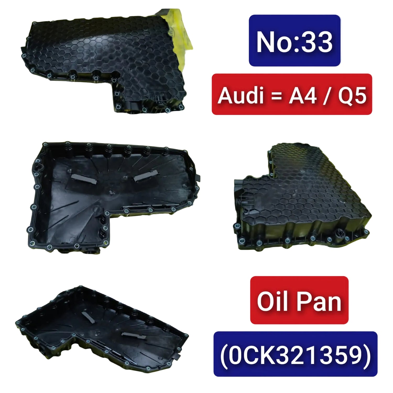 Transmission Oil Pan 0CK321359K 0CK321359L 0CK321359M Compatible With AUDI A4 B9 (8W2, 8WC) | A4 / S4 A5 Convertible (F57, F5E) | A5 / S5