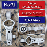 Engine Mounting 31430442 Compatible With VOLVO  Volvo S60  VOLVO - S80  Volvo XC60 Tag No.31