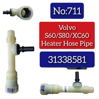 Heater Hose Pipe 31338581 Compatible With Volvo S60  - S80  VOLVO XC60 I SUV (156)(2009–2017) Tag No.711