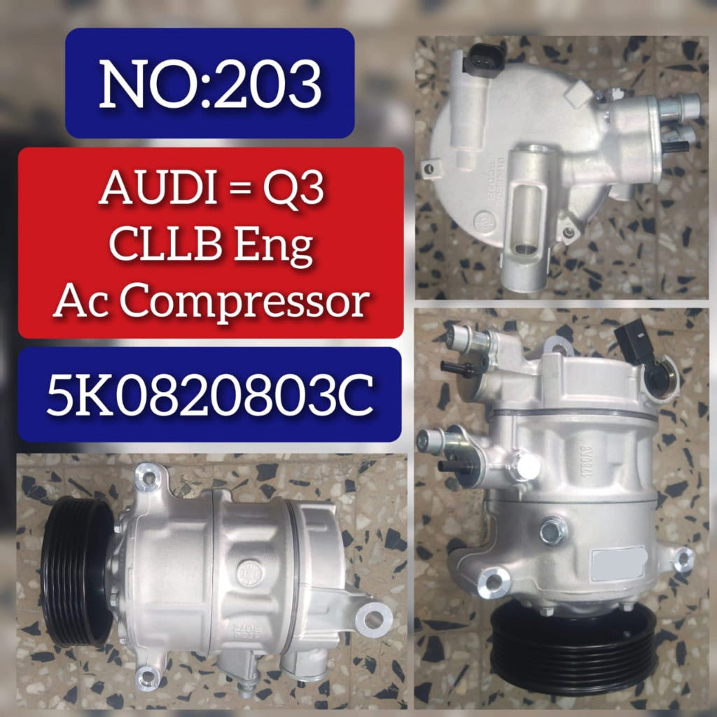 AC Compressor 5K0820803C 1K0820808A 1K0820808AX 1K0820859H 1K0820859J 1K0820859N 1K0820859P 1K0820859T Compatible With AUDI Q3 Tag-203