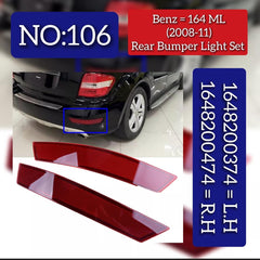 Rear Bumper Reflector Compatible With MERCEDES BENZ M-CLASS  W164   Rear Bumper Reflector Left 1648200374 & Right 1648200474