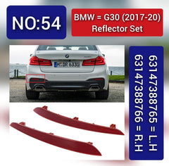 Rear Bumper Reflector Compatible With BMW 5 Series G30 Rear Bumper Reflector Left 63147388765 & Right 63147388766 Tag-RB-54