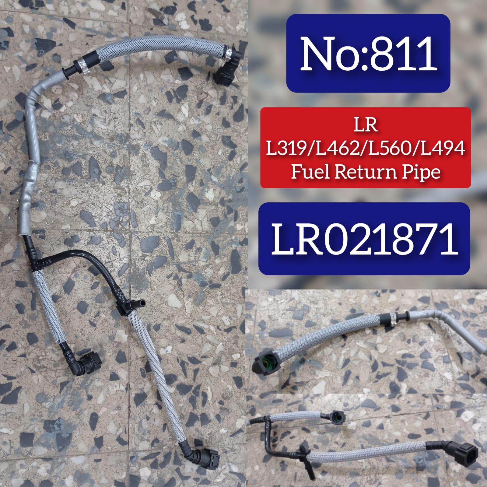 Fuel Return Pipe LR021871 Compatible With DISCOVERY IV (L319) | LR4 DISCOVERY V (L462) RANGE ROVER SPORT II (L494) RANGE ROVER VELAR (L560)