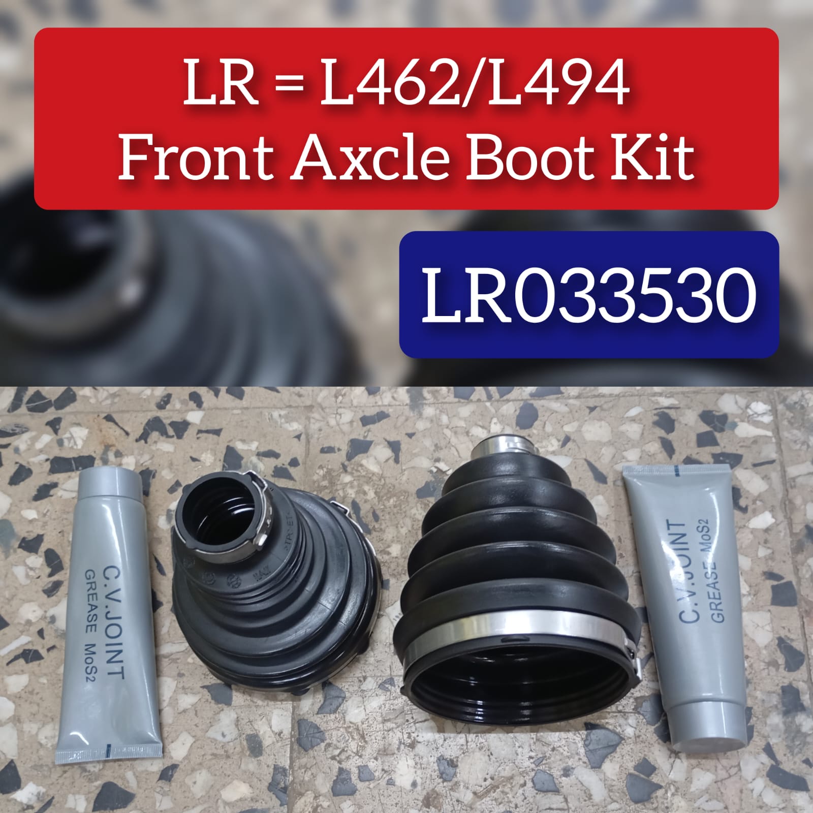 Axcle Boot kit LR034530 Compatible With LAND ROVER DISCOVERY V (L462) RANGE ROVER IV (L405) RANGE ROVER SPORT II (L494)