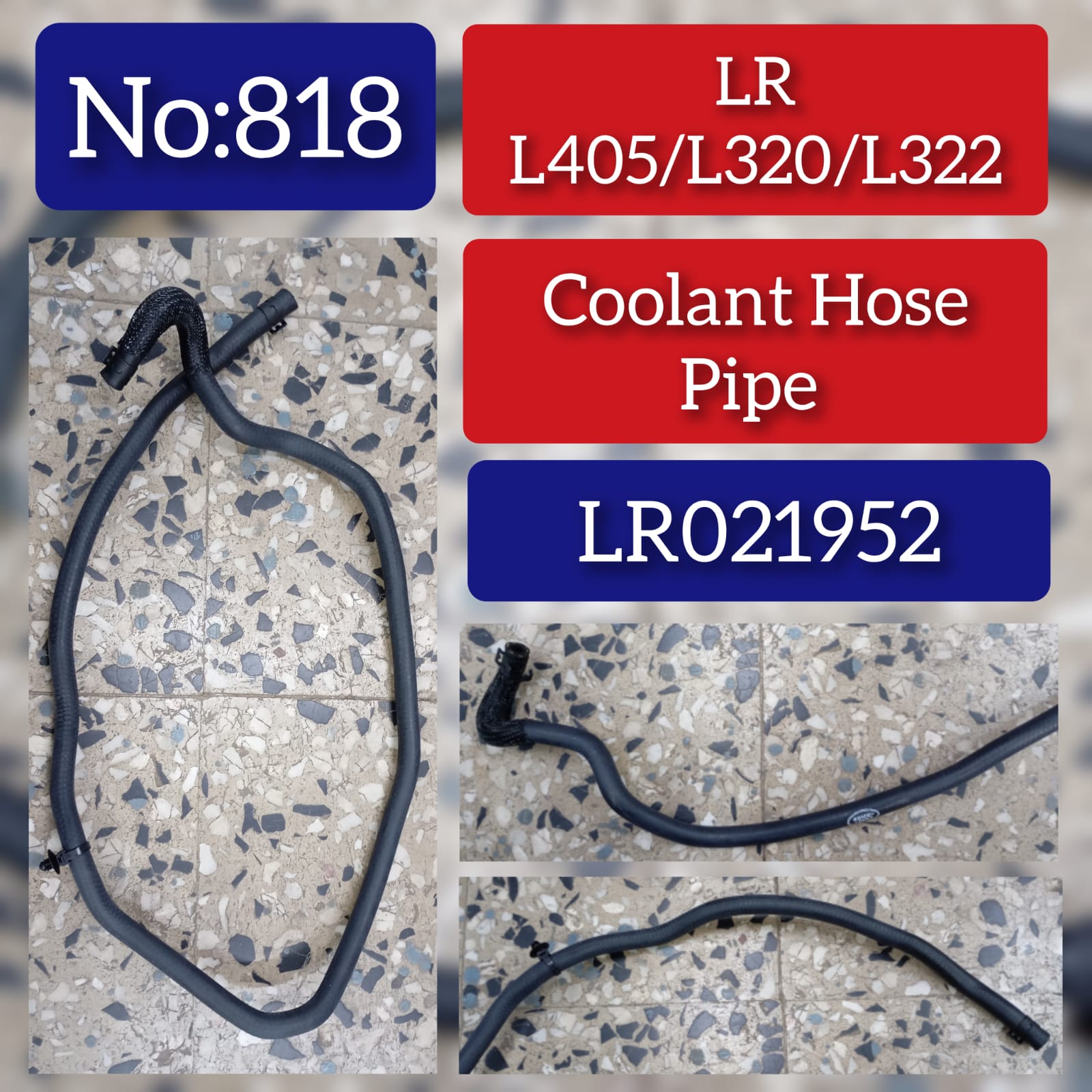 Engine Coolant Water Hose Pipe LR021952 Compatible With RANGE ROVER III (L322) RANGE ROVER IV (L405) RANGE ROVER SPORT I (L320)