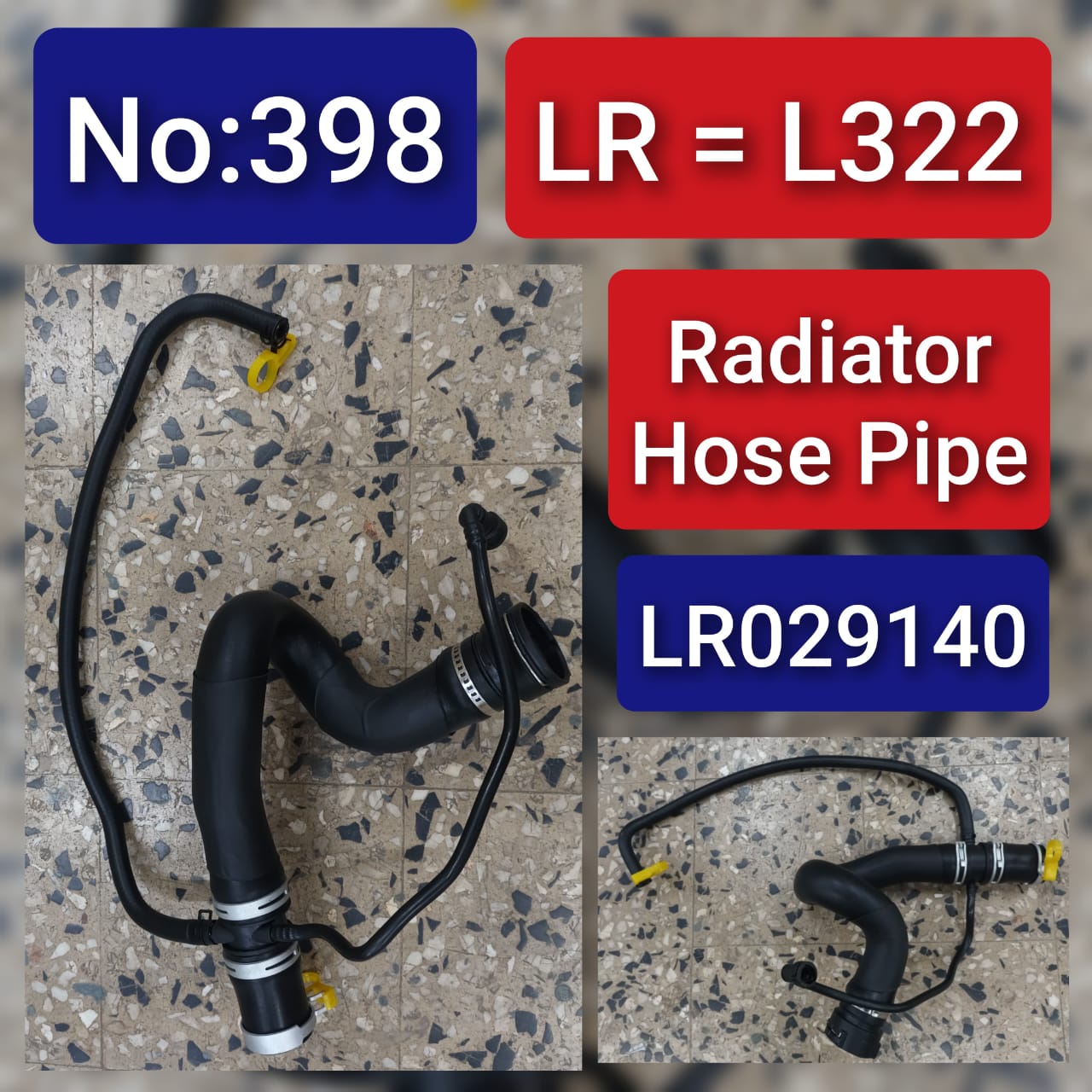 Radiator Water Hose Pipe LR029140 LR022662 LR025953 BH428260AD Compatible With RANGE ROVER III (L322) Tag No.398