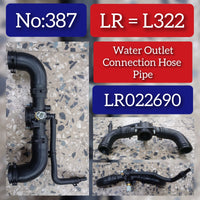 Water Outlet Connection Hose LR022690 Compatible With LAND ROVER RANGE ROVER III (L322) Tag No.387