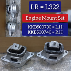 Engine Mounting Set Left KKB500730 Right KKB500740 Compatible With Range Rover Vogue
