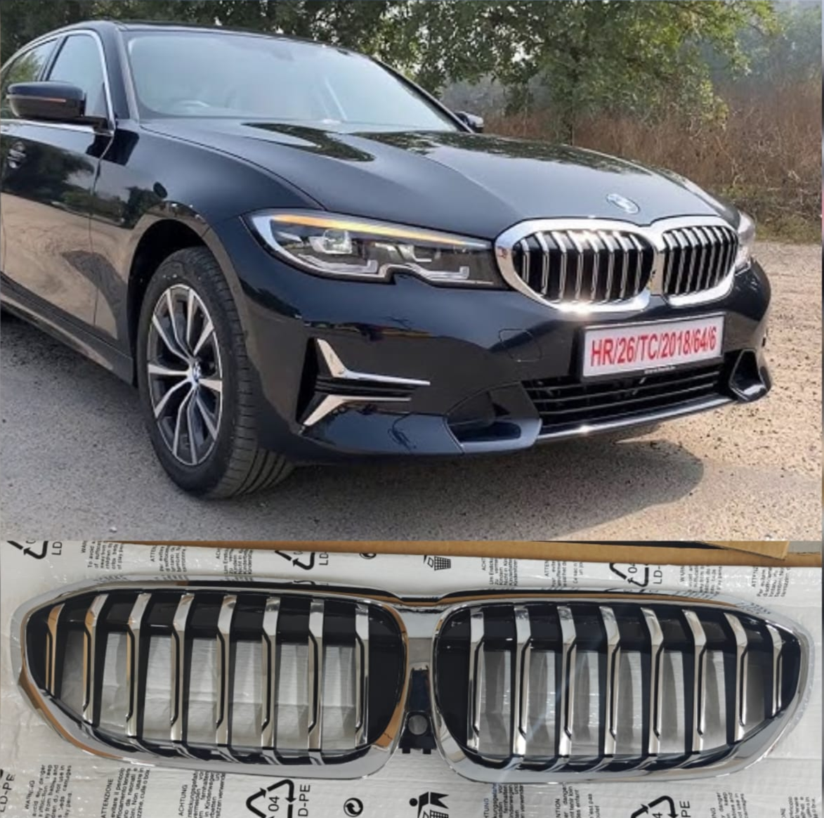 Front Bumper Show Grill With Camera Hole 51137457041 Compatible With BMW  3 Series G20 Tag No.108