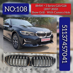 Front Bumper Show Grill With Camera Hole 51137457041 Compatible With BMW  3 Series G20 Tag No.108
