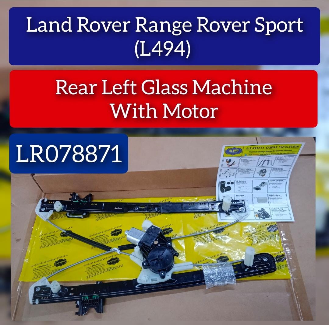 Rear Left Glass Machine Without Motor LR078871 LR057341 LR043937 Compatible With Land Rover Range Rover (L494)