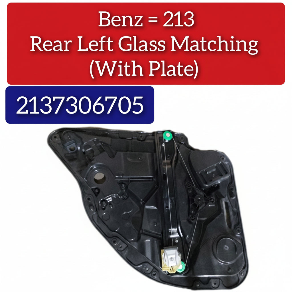 Rear Left Power Window Regulator With Plate 2057307901 2137306705 A2057307901 A2057307904 Compatible with MERCEDES-BENZ C-CLASS (W205) & E-CLASS W213
