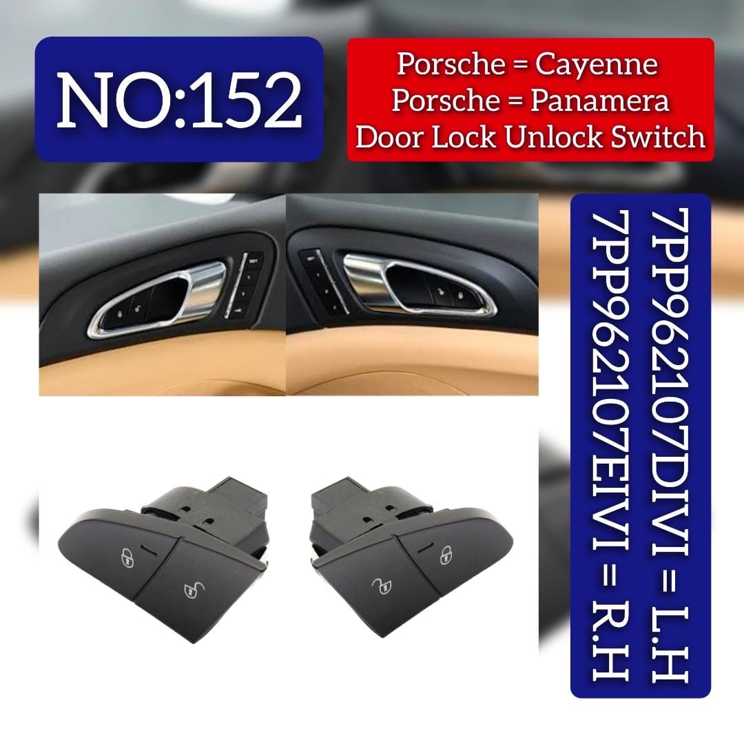 Door Lock Unlock Switch Left 7PP962107DIVI Right 7PP962107EIVI Compatible with PORSCHE For CAYENN