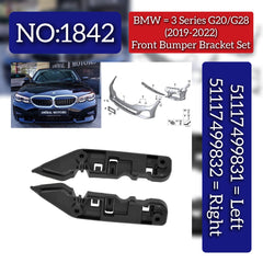 Front Bumper Bracket Set Left 51117499831 Right 51117499832 Compatible With BMW  3 Series G20 Tag No.1842