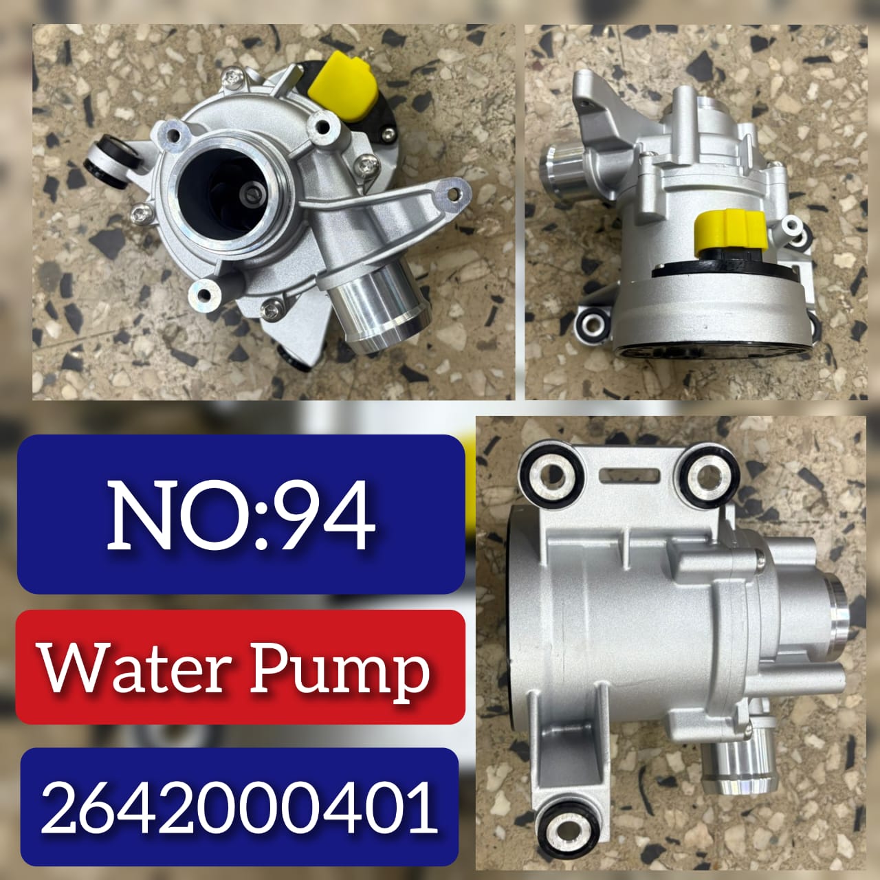 Water Pump 2642000401 2642003801 2642009500 A2642000401 A2642003801 A2642009500 Compatible with MERCEDES-BENZ C-CLASS Convertible (A205) E-CLASS (W213) GLC (X253) Tag No.94