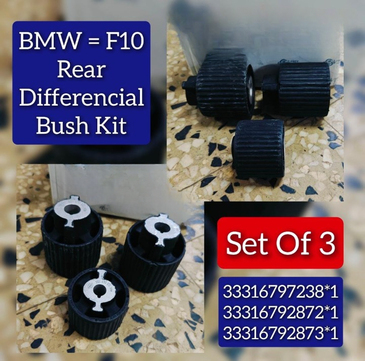 Differencial Bush Kit (Set Of 3) 33316797238 & 33316792872 & 33316792873 Compatible With BMW  5 SERIES F10
