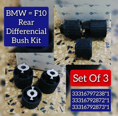 Differencial Bush Kit (Set Of 3) 33316797238 & 33316792872 & 33316792873 Compatible With BMW  5 SERIES F10