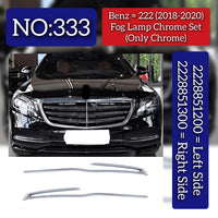 Fog Lamp (Only Chrome) Left 2228851200 & Right 2228851300 Compatible With Mercedes Benz S-CLASS (W222) (2018-2020) Tag No.333