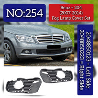 Fog Lamp Cover Left 2048850123 & Right 2048850223 A2048850123 A2048850123 Compatible with Mercedes-Benz C-Class W204 (2007–2014) Tag No.254