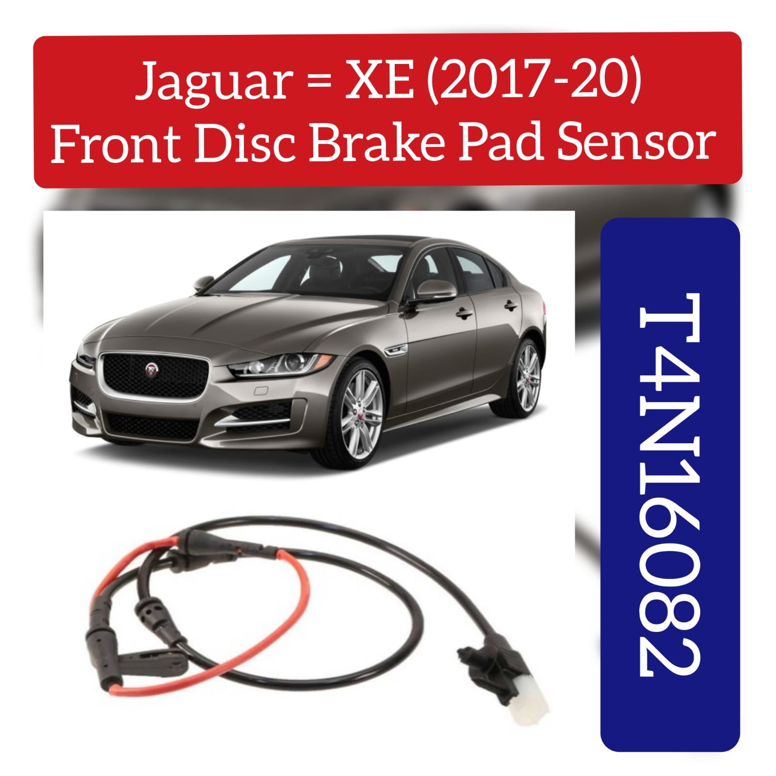 Brake Pad Wear Sensor T4N16082 & T2H2092 Compatible With JAGUAR XE (X760)