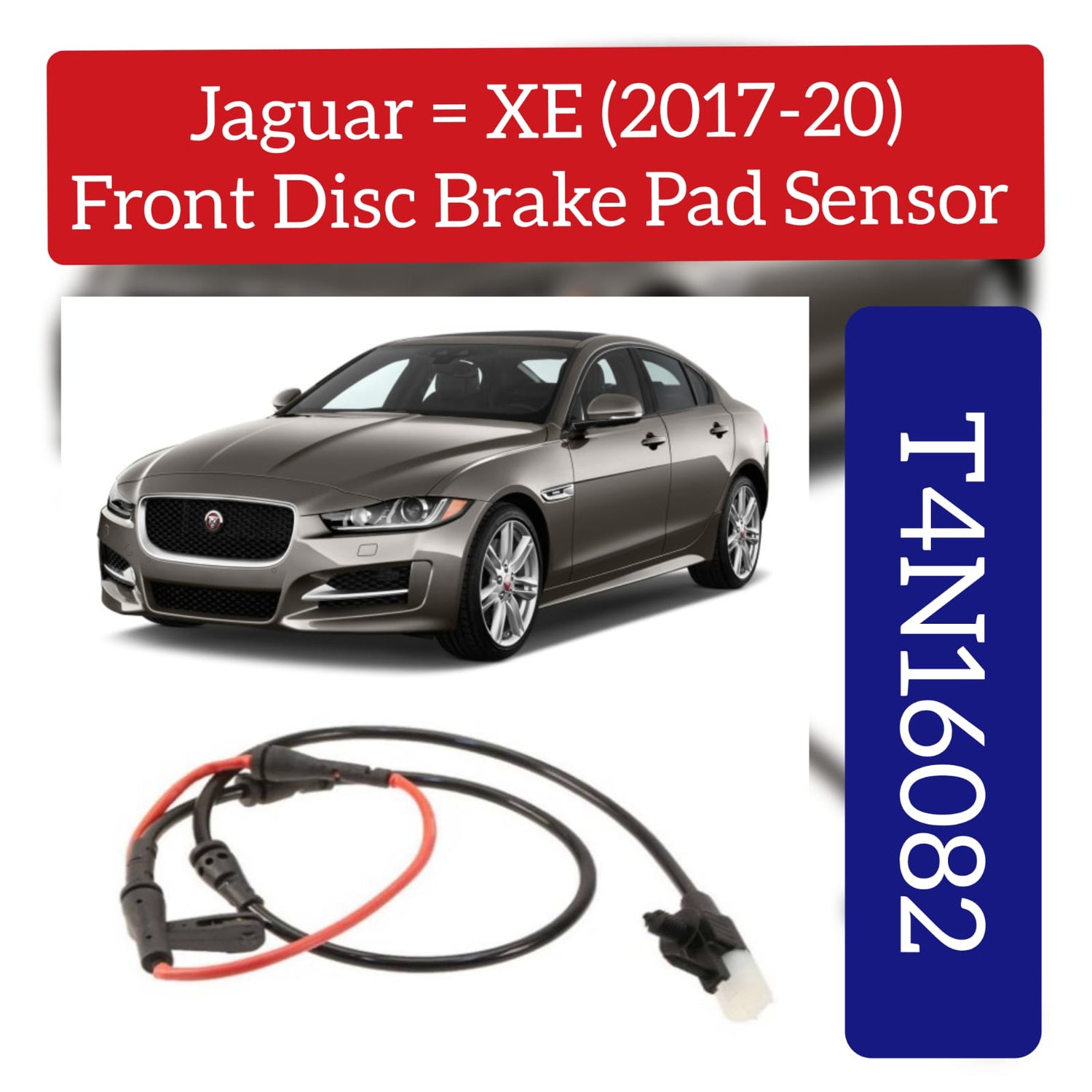 Brake Pad Wear Sensor T4N16082 & T2H2092 Compatible With JAGUAR XE (X760)